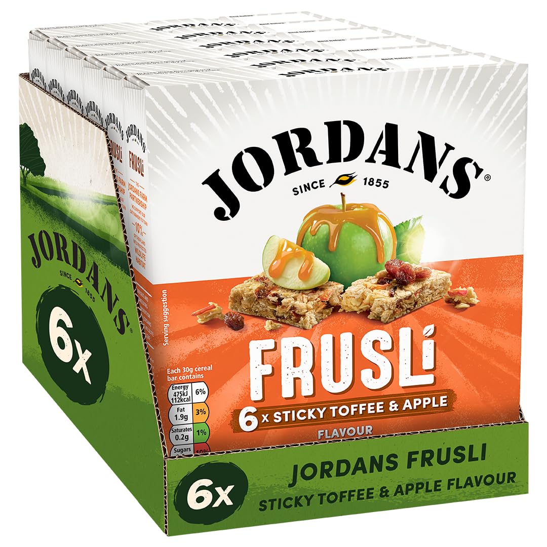Jordans Frusli Sticky Toffee & Apple Cereal Bars - 6 Packs of 6x30g