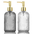 Jolof Store Glass Soap Dispenser | 14oz Refillable Pump Bottle for Bathroom