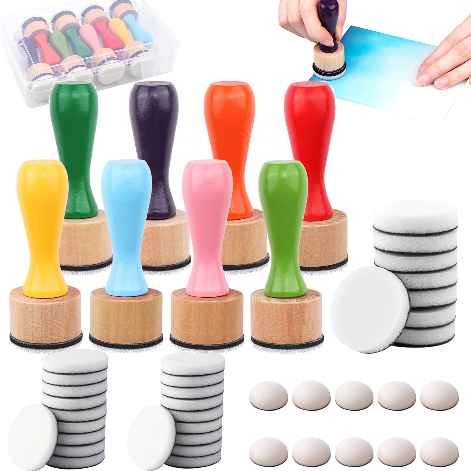 Ink Blending Tool Set – 47pc Foam Pads & Applicators