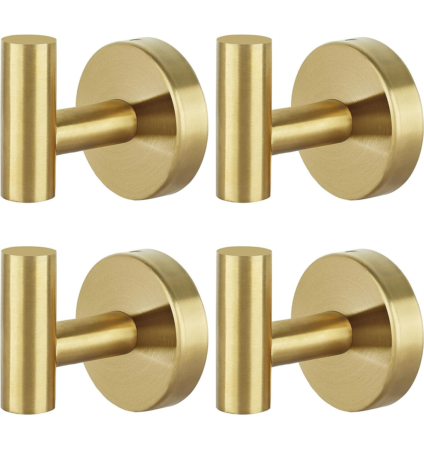 Jolof Store Bathroom Towel Hooks – 4 Pack SUS 304 Stainless Steel Hangers