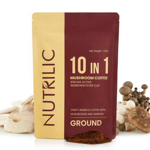 Jolof Store 10 Mushroom Ground Coffee - Arabica Blend with Lion's Mane