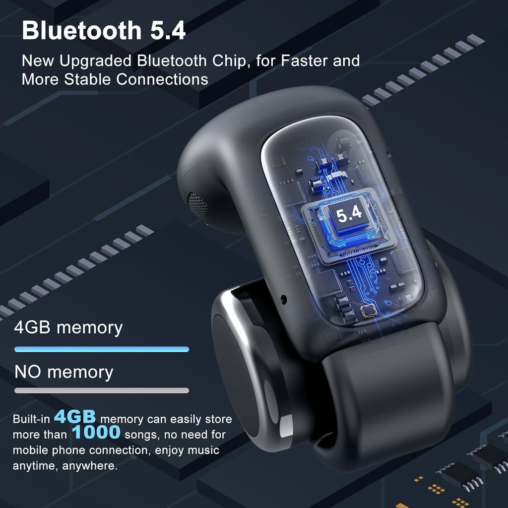 LOBKIN S18 Open Ear Wireless Earbuds | 4GB Memory Bone Conduction