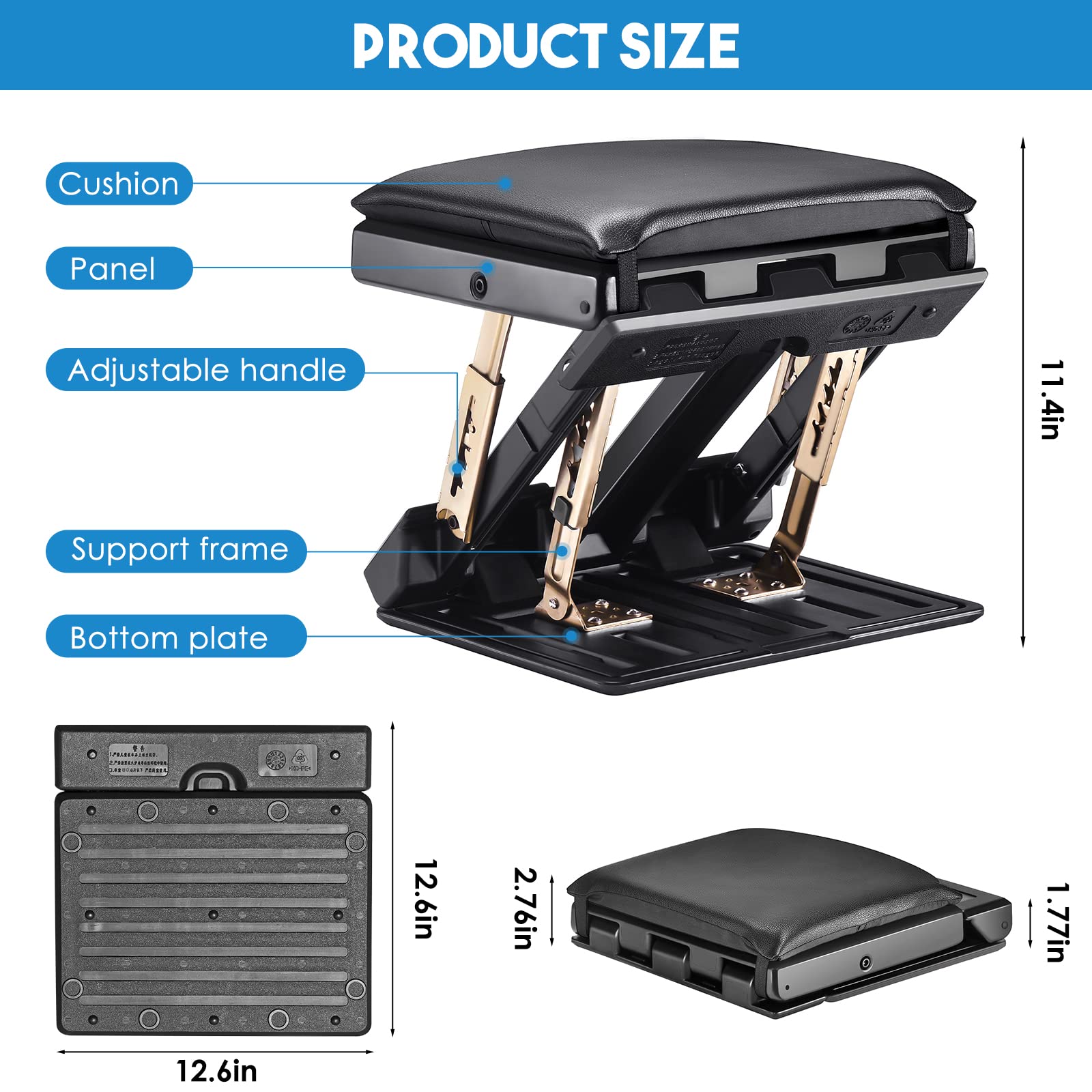 Potuem Adjustable Foot Rest Under Desk | Ergonomic Massage Footrest