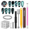 TOROKOM 54-Piece Cat Eye Nail Magnet Set | 3-in-1 Magnetic Art Tools