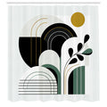 Abakuhaus Mid Century Boho Shower Curtain | Waterproof Fabric – 175x200cm