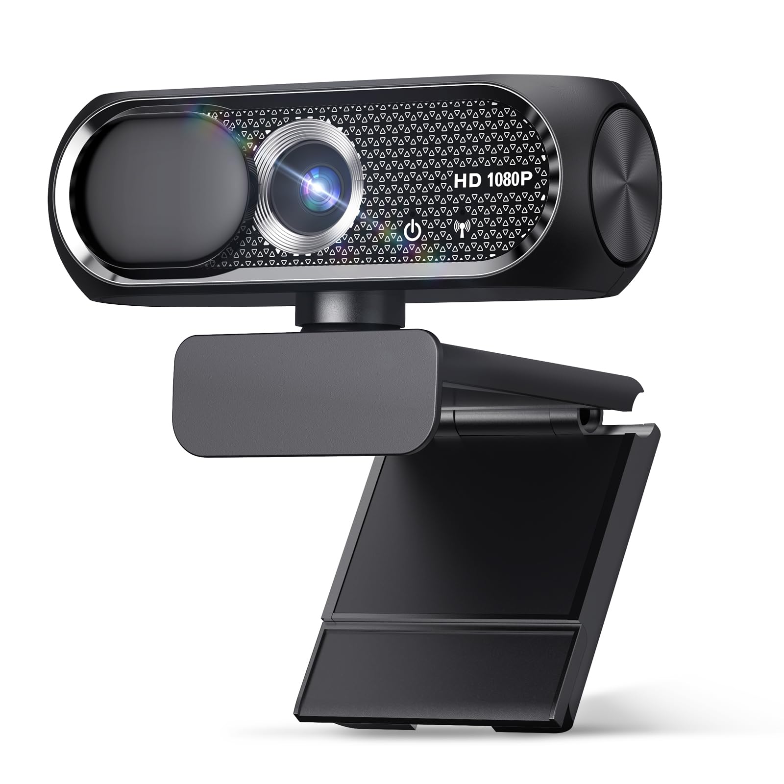 Shcngqio 1080P HD Webcam with Microphone and Privacy Cover – Black