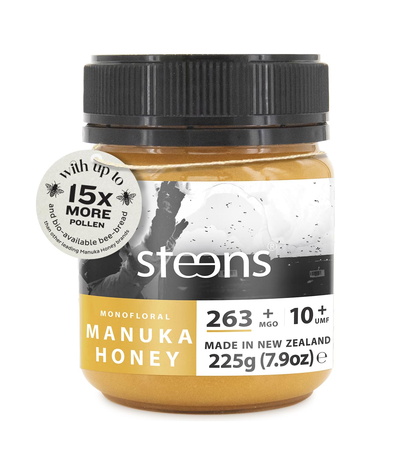Steens Raw Monofloral Manuka Honey MGO 263+ (UMF 10) - 225g Superfood
