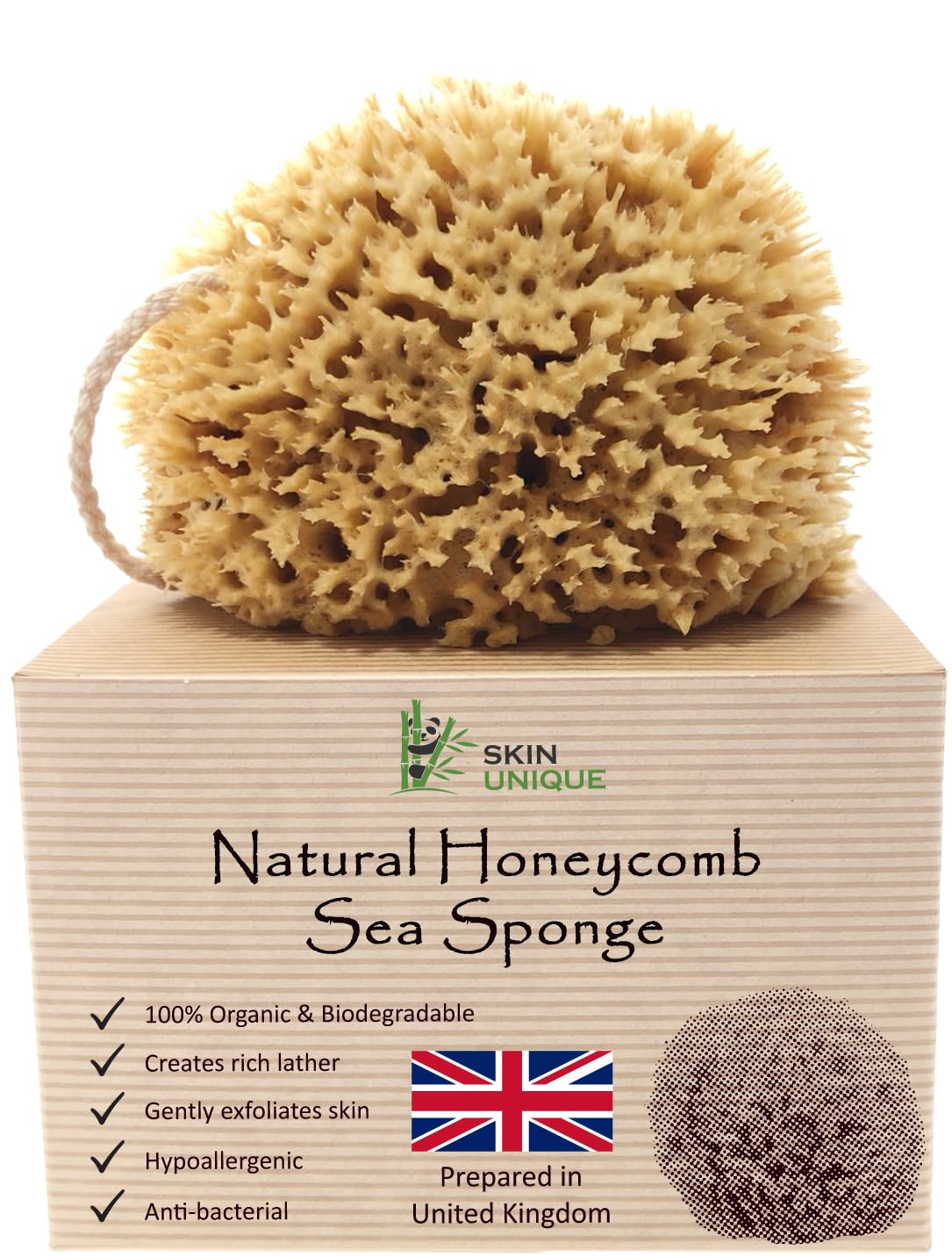 Skin Unique Natural Mediterranean Sea Sponge – Unbleached Honeycomb