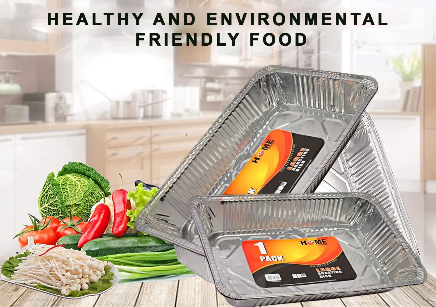 Best House Extra Large Aluminium Foil Baking Trays - 50 Pack (52.5cm)