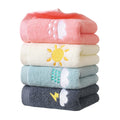 4-Piece Kids Cartoon Face Towel Set – Soft Cotton, 25x50cm