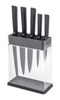 KUHN RIKON Colori+ Kitchen Knife Set with Vision Block, Grey – 7pc