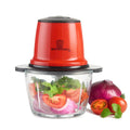 MisterChef Mini Food Processor – 1.5L Glass Bowl 200W Chopper, Red