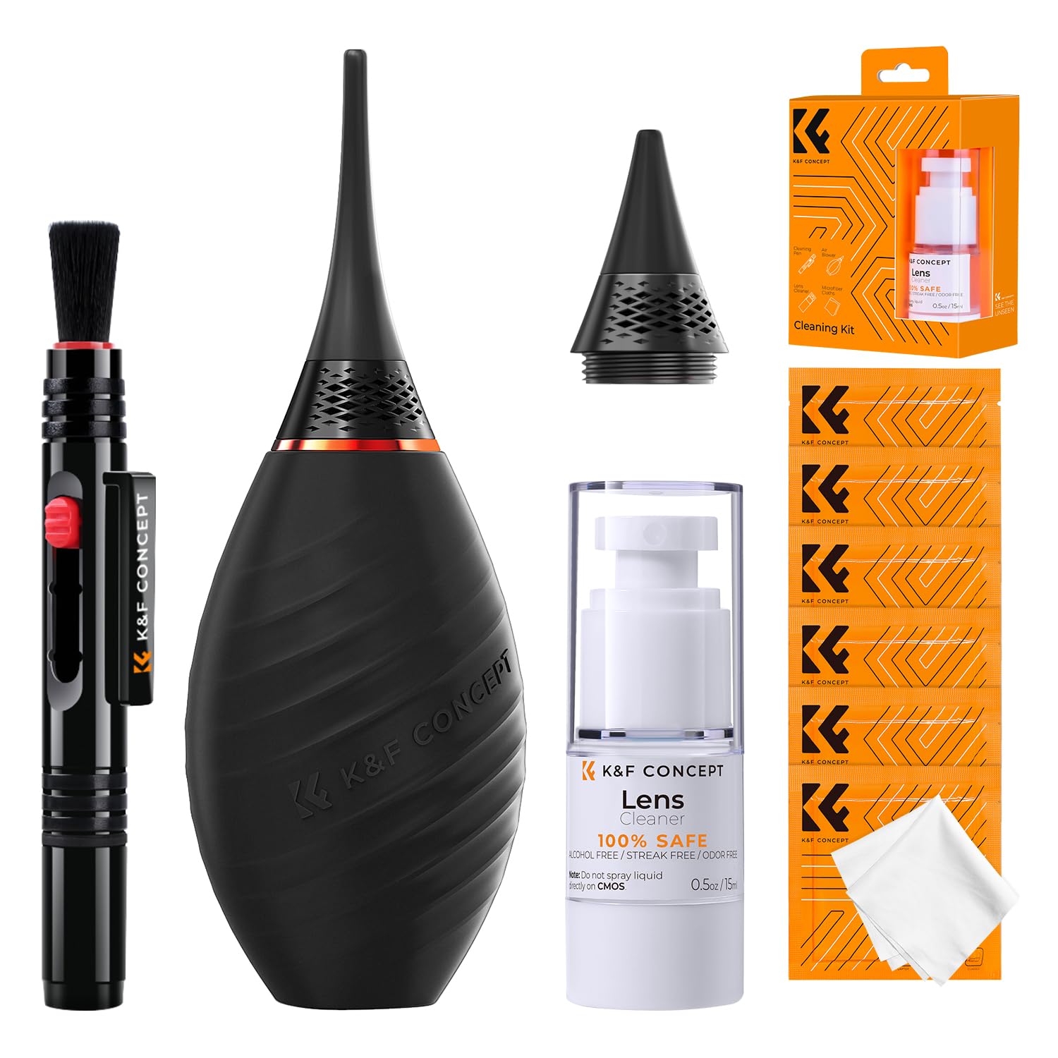 K&F Concept 10-in-1 Camera Cleaning Kit for DSLR Lens & Sensors