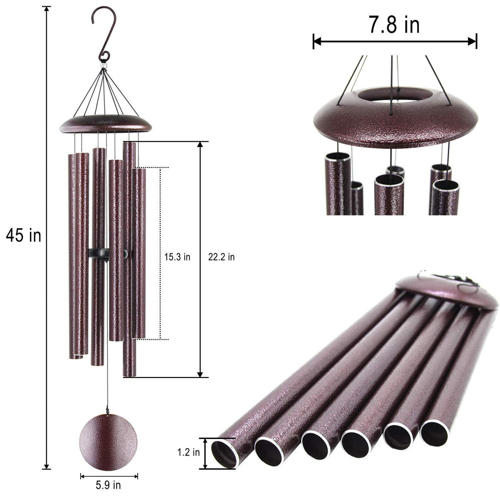 Astarin 45 Inch Large Wind Chimes - Deep Tone Memorial Outdoor Decor