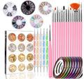 47-Piece Nail Art Kit – Professional Brushes and Dotting Tools