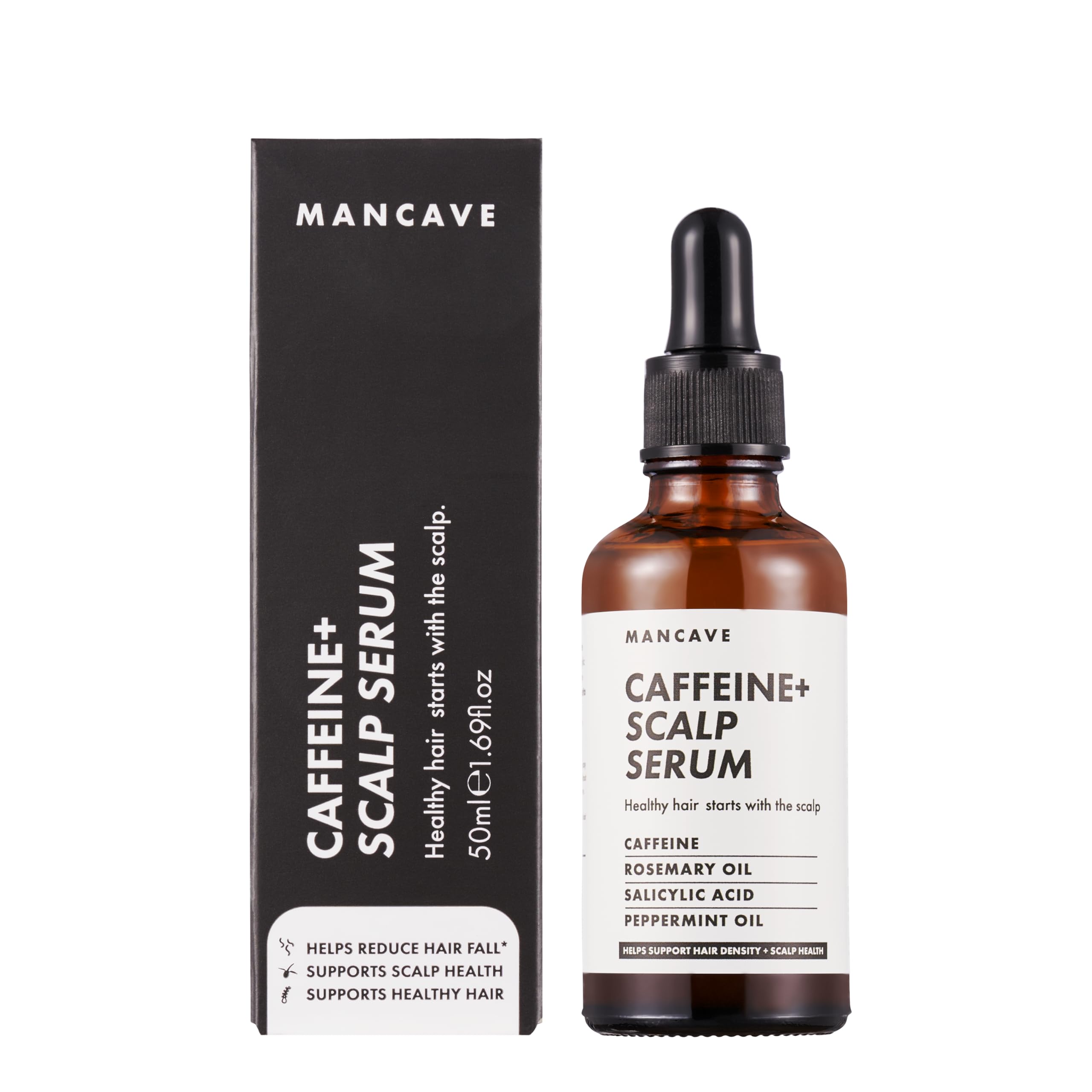 ManCave Caffeine+ Scalp Serum – Hair Growth Treatment with Rosemary Oil