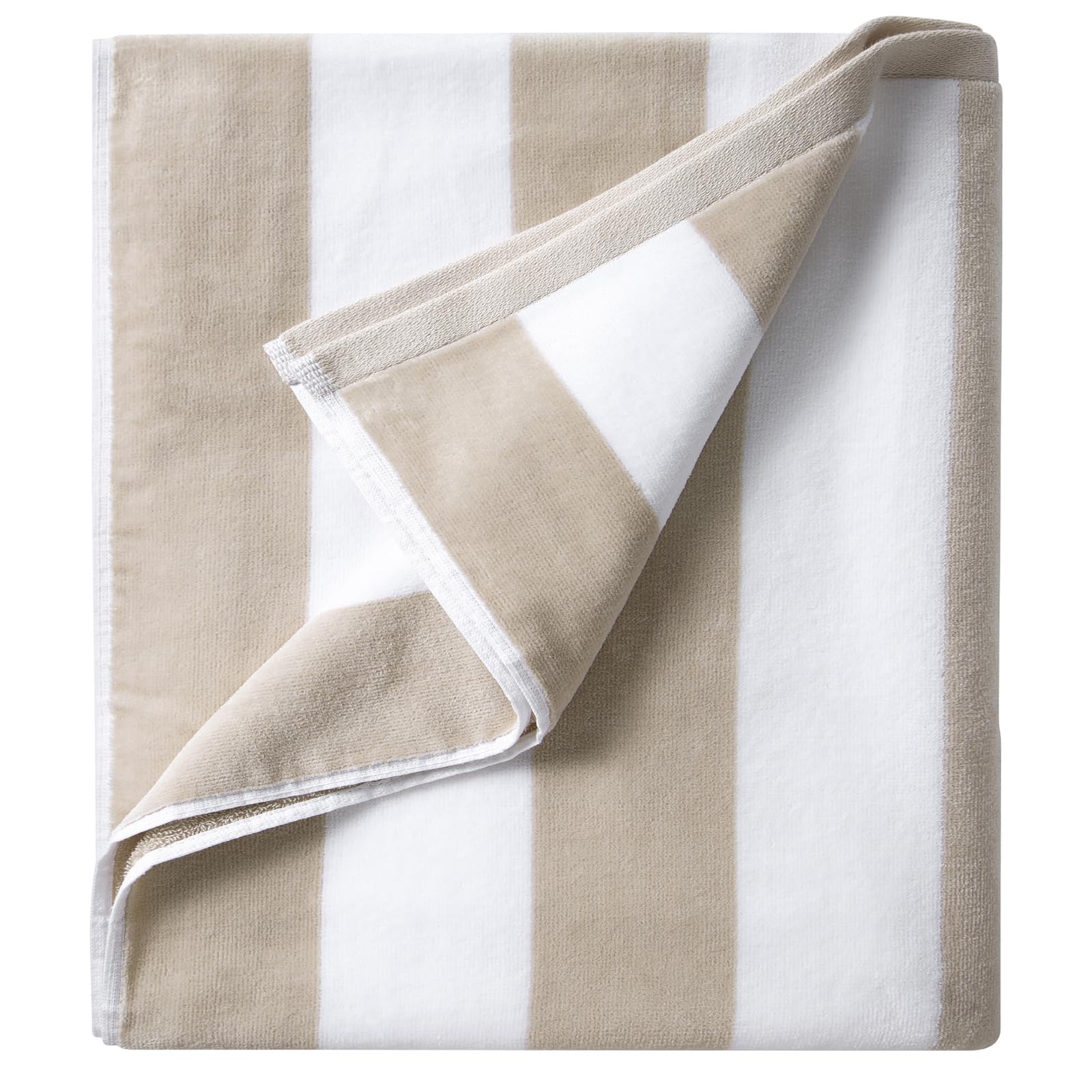 LULUHOME Oversized Beach Towel – 100% Cotton Cabana Striped 36x70