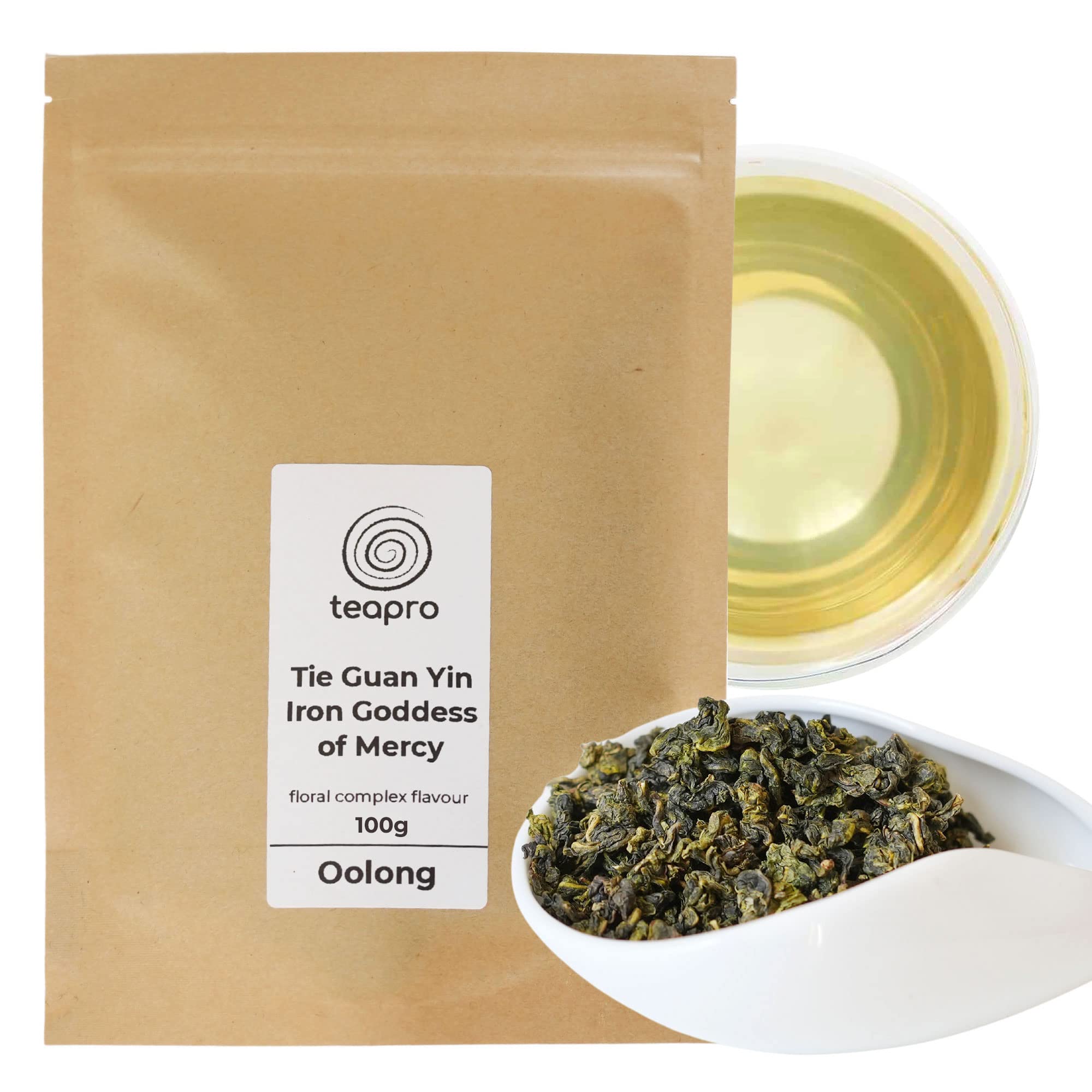 Teapro Tie Guan Yin Oolong Tea – Premium Iron Goddess Loose Leaf 100g