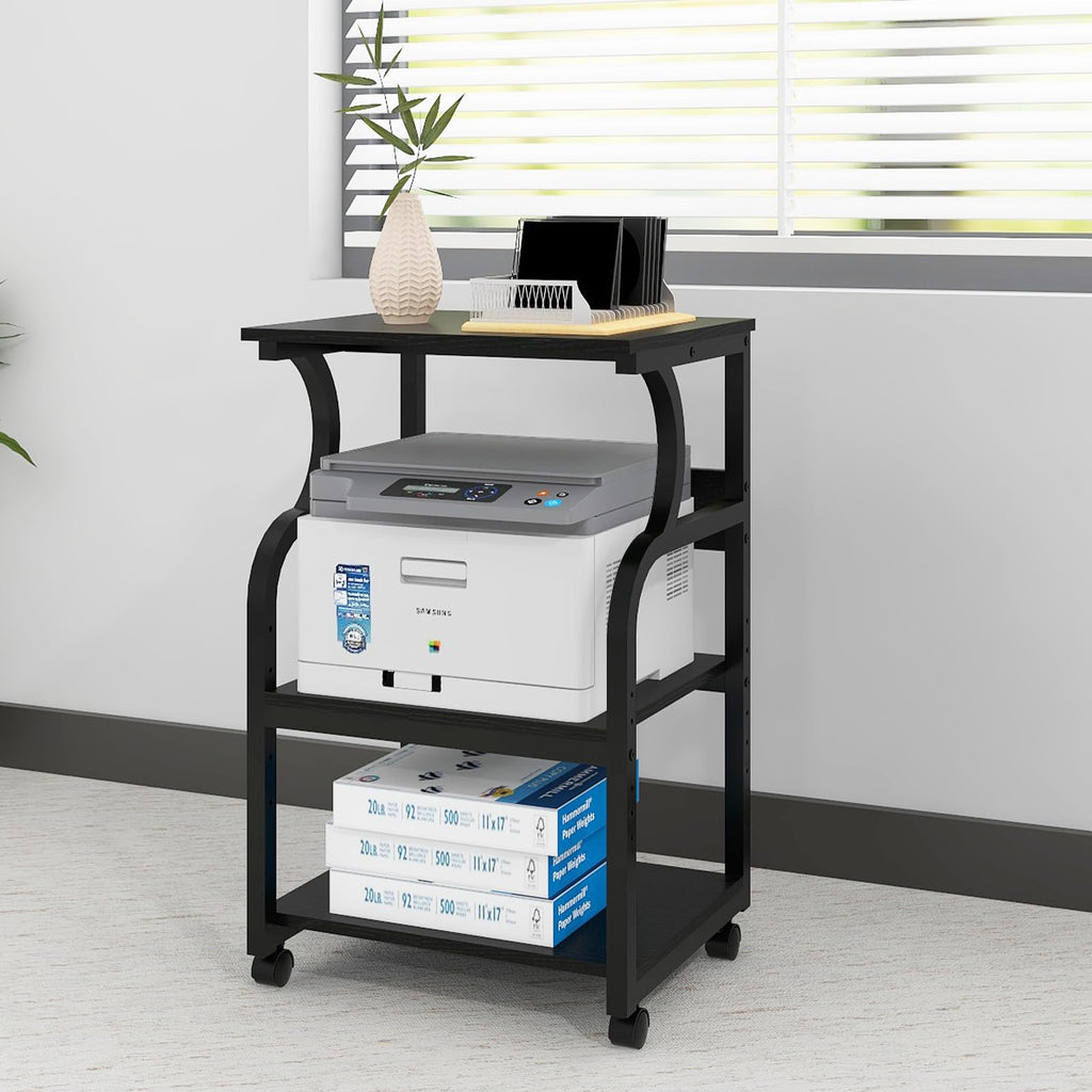 PUNCIA 50x40x73cm Large Printer Stand, Storage Unit with Adjustable Shelf