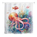 goodbath Watercolor Octopus Shower Curtain | Waterproof Polyester, 180x200cm
