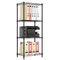M MZG Storage Shelves 4 Tier Heavy Duty Metal Storage Unit With Levelling Feet Organizer for Garage, Laundry, Kitchen 30 x 45 x 106.4 cm Black