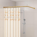 Yampos L-Shaped Corner Shower Curtain Rod | Adjustable Stainless Steel