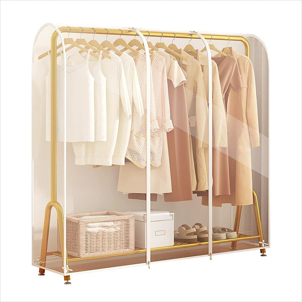 XIANTIAN6ft Transparent Clothes Rail Cover Strong Zipped Hanging Coat Large Protective Garment Cover - image 1