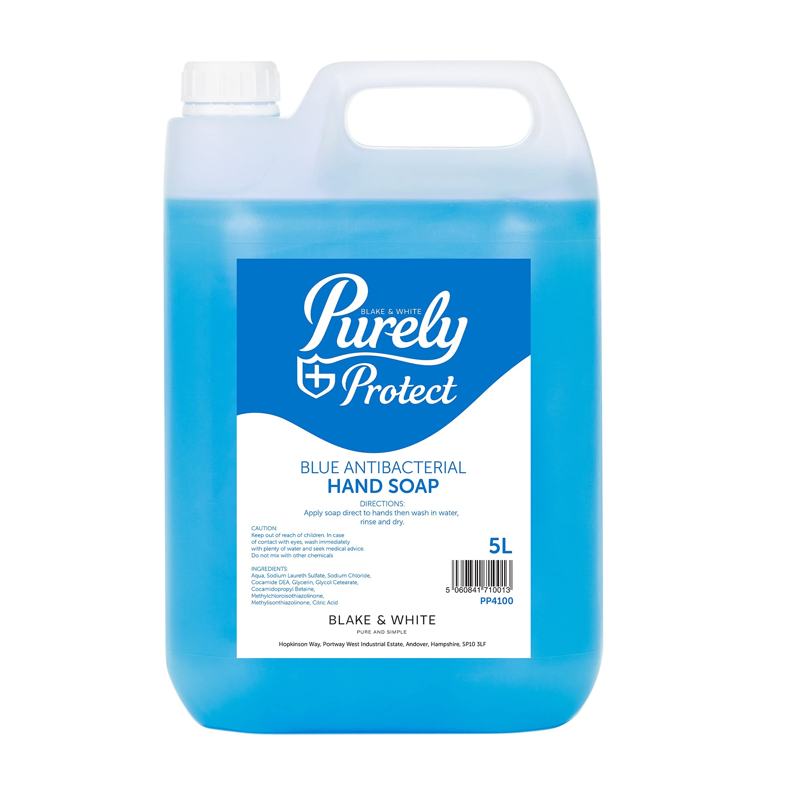 Blake & White Antibacterial Hand Soap 5L – Purely Protect Blue Liquid