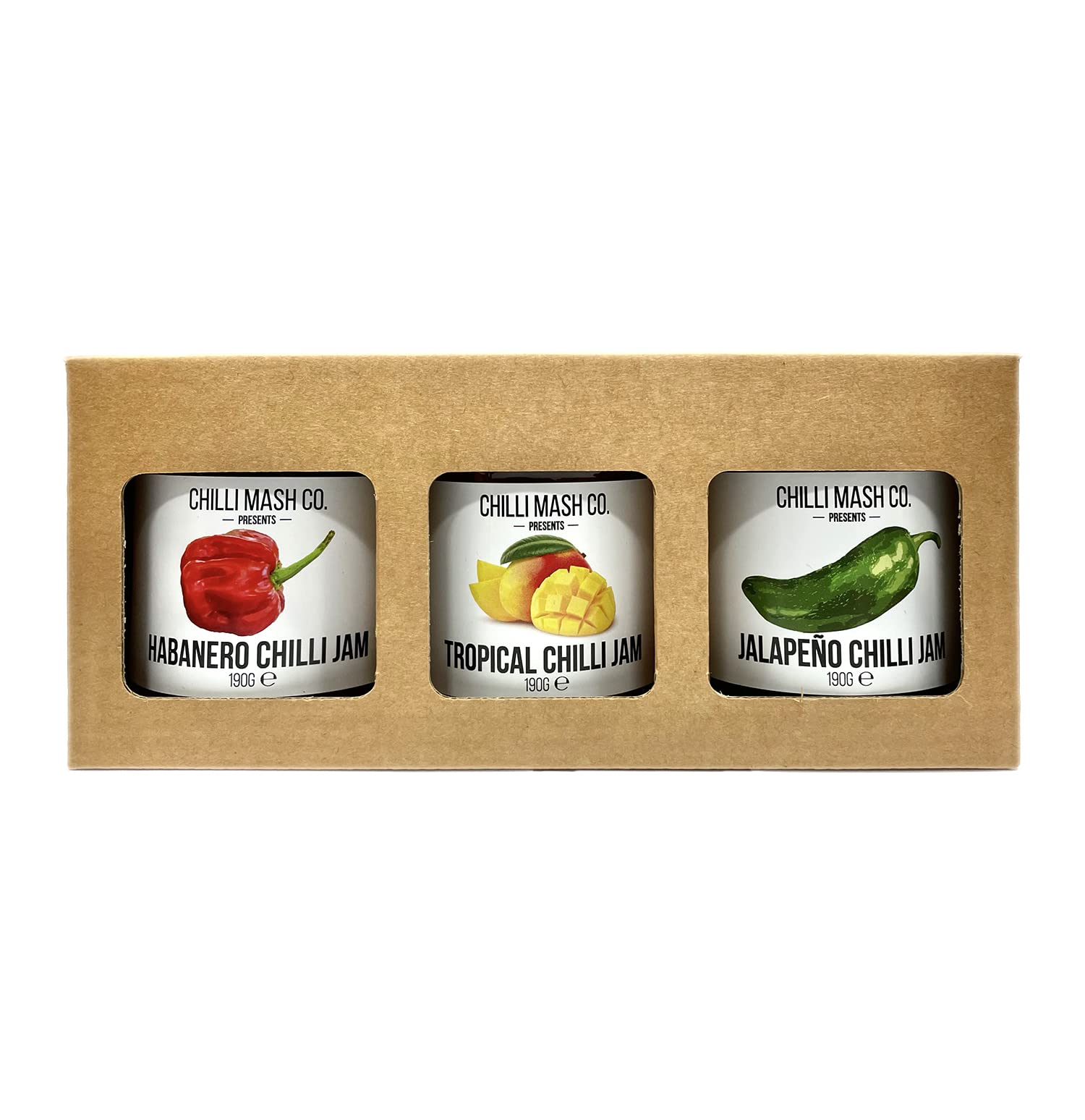 Chilli Jam Gift Set by Chilli Mash Company - 3x 190g Vegan Medley