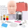 Jolof Store 17Pcs Eyelash Extension Kit with Mannequin Head & Bag