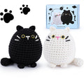 Jolof Store Crochet Kit for Beginners - 2-Piece Cat Animal Knitting Set