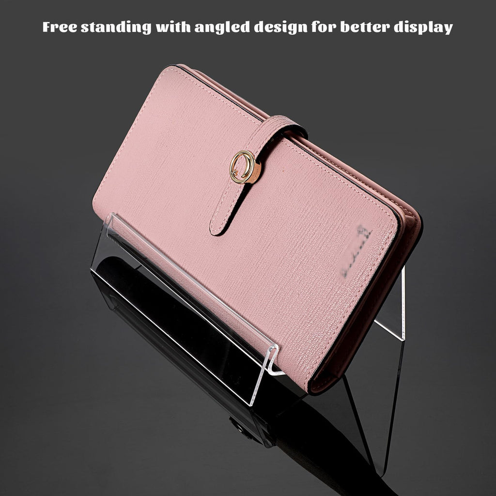 SUMNACON 8pcs Acrylic Purse Wallet Display Stand, Clear Only Stand - image 5