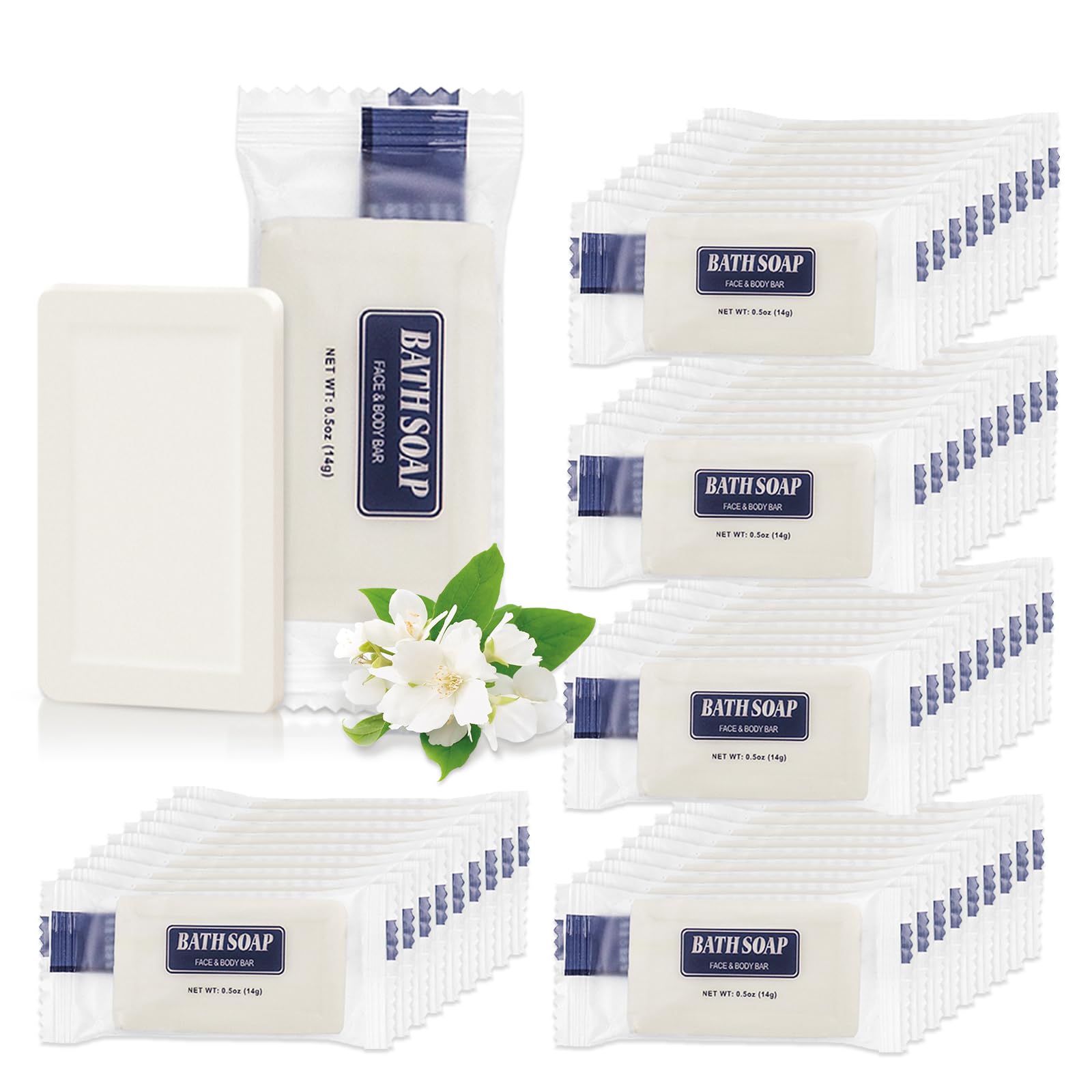 SLequipo 120 Pack Mini Bar Soap | 0.5 oz Individually Wrapped Hotel Soap