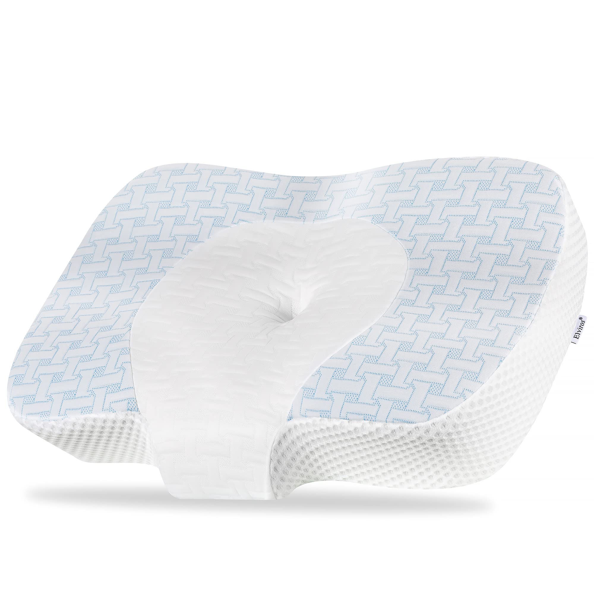 Elviros Cervical Memory Foam Neck Pillow | Adjustable Orthopedic Support
