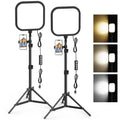 Hagibis LED Video Light Kit - 15W Dimmable Studio Lights with Tripod