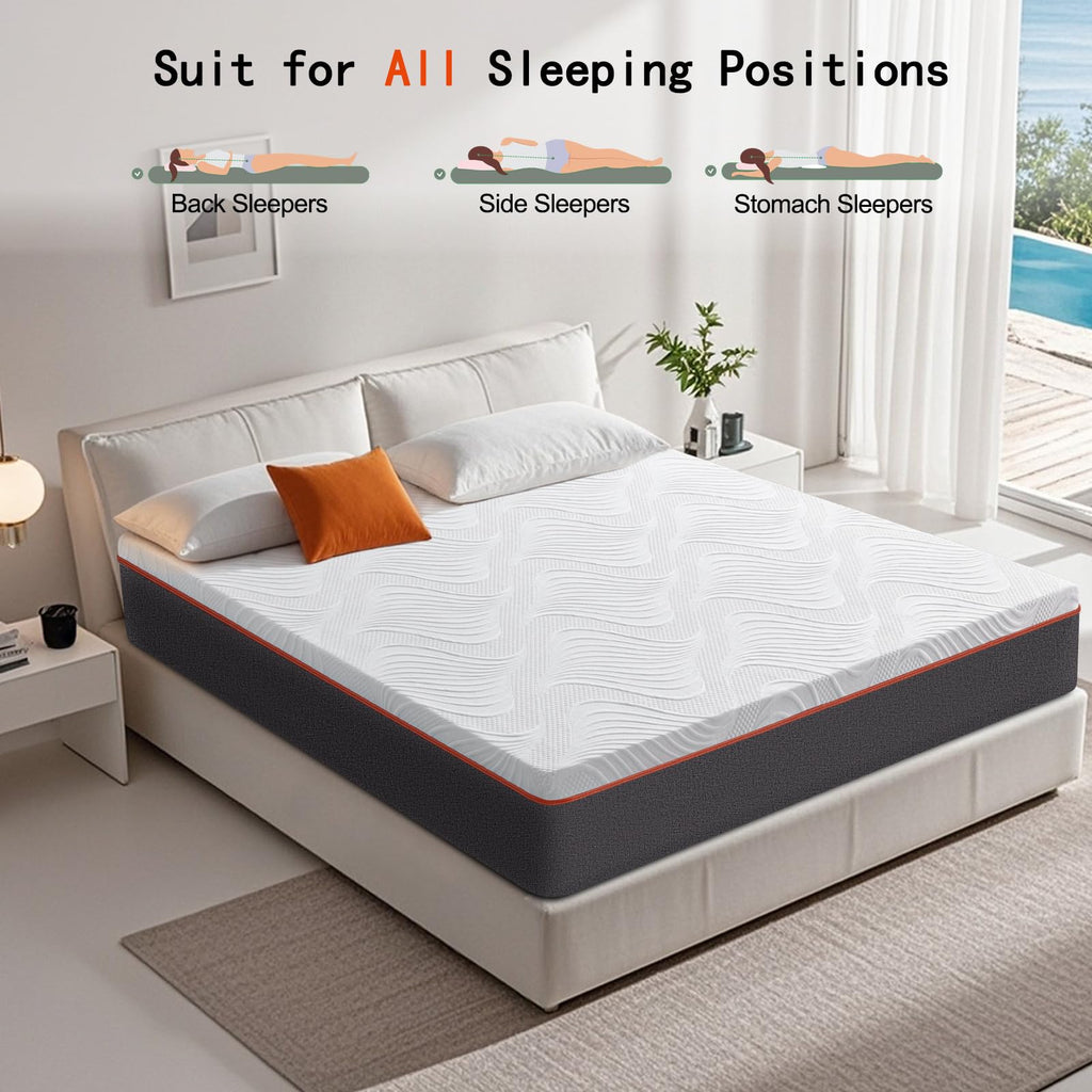 Laccard Small Double Memory Foam Mattress, Cooling 4ft Small Double Mattresses for Pressure Relief, Medium Firm, with Removable Cover, 120X190X20cm - image 5