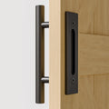 TSMST 24CM Barn Door Handle | Alloy Steel Sliding Door Pull - Frosted Black