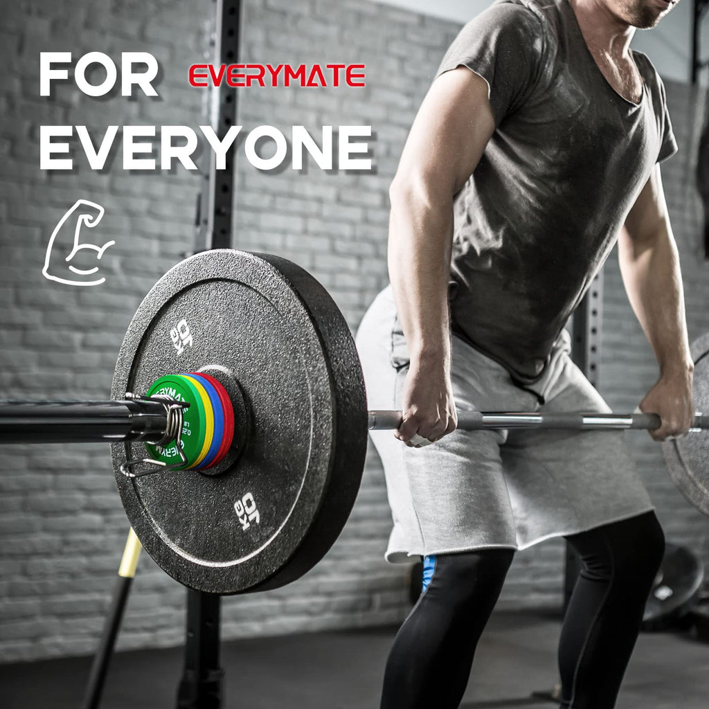 EVERYMATE Fractional Weight Plates Set - 8 Micro Rubber Plates for Barbells