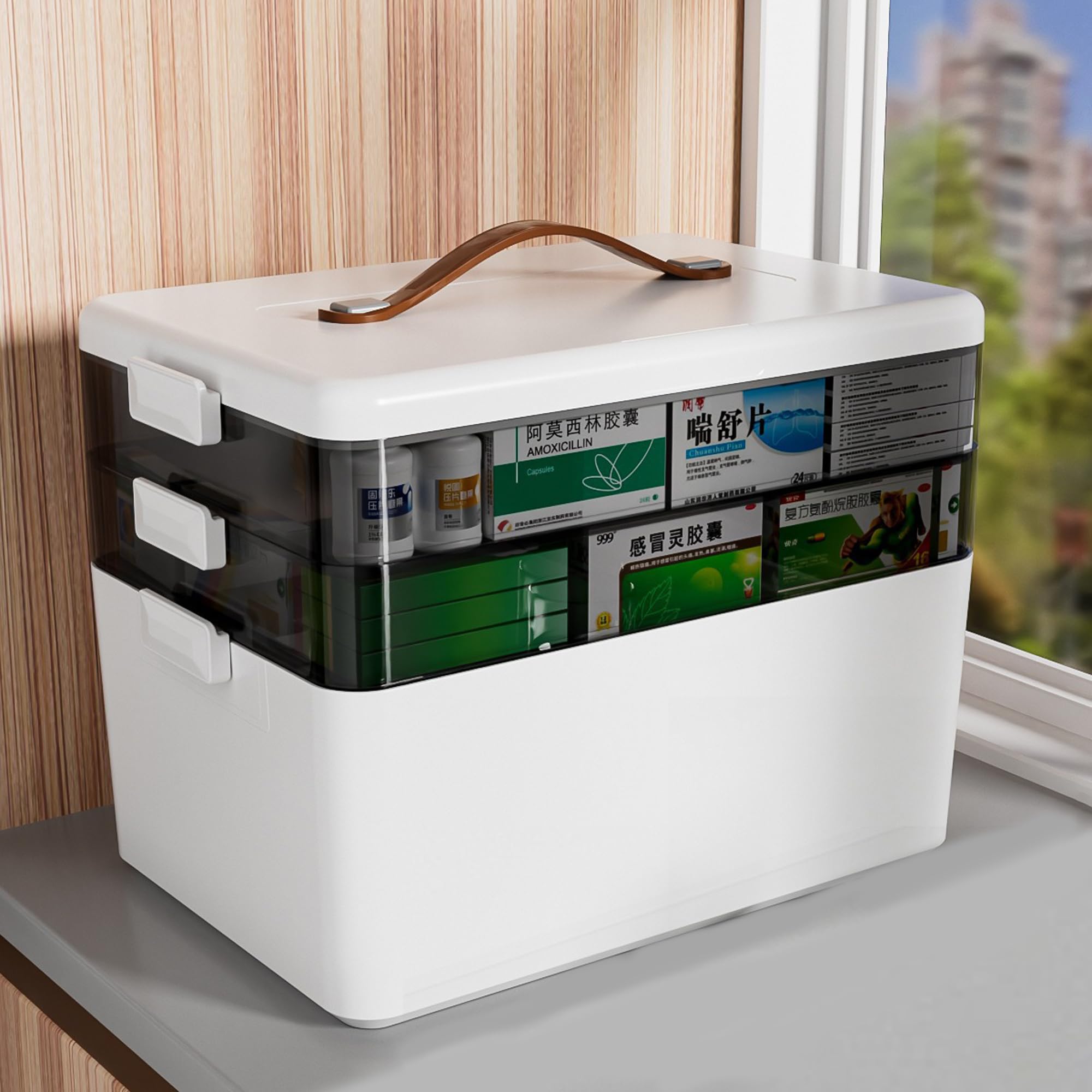 Bigingjia 3-Layer Large Medicine Storage Box – Portable First Aid Organizer