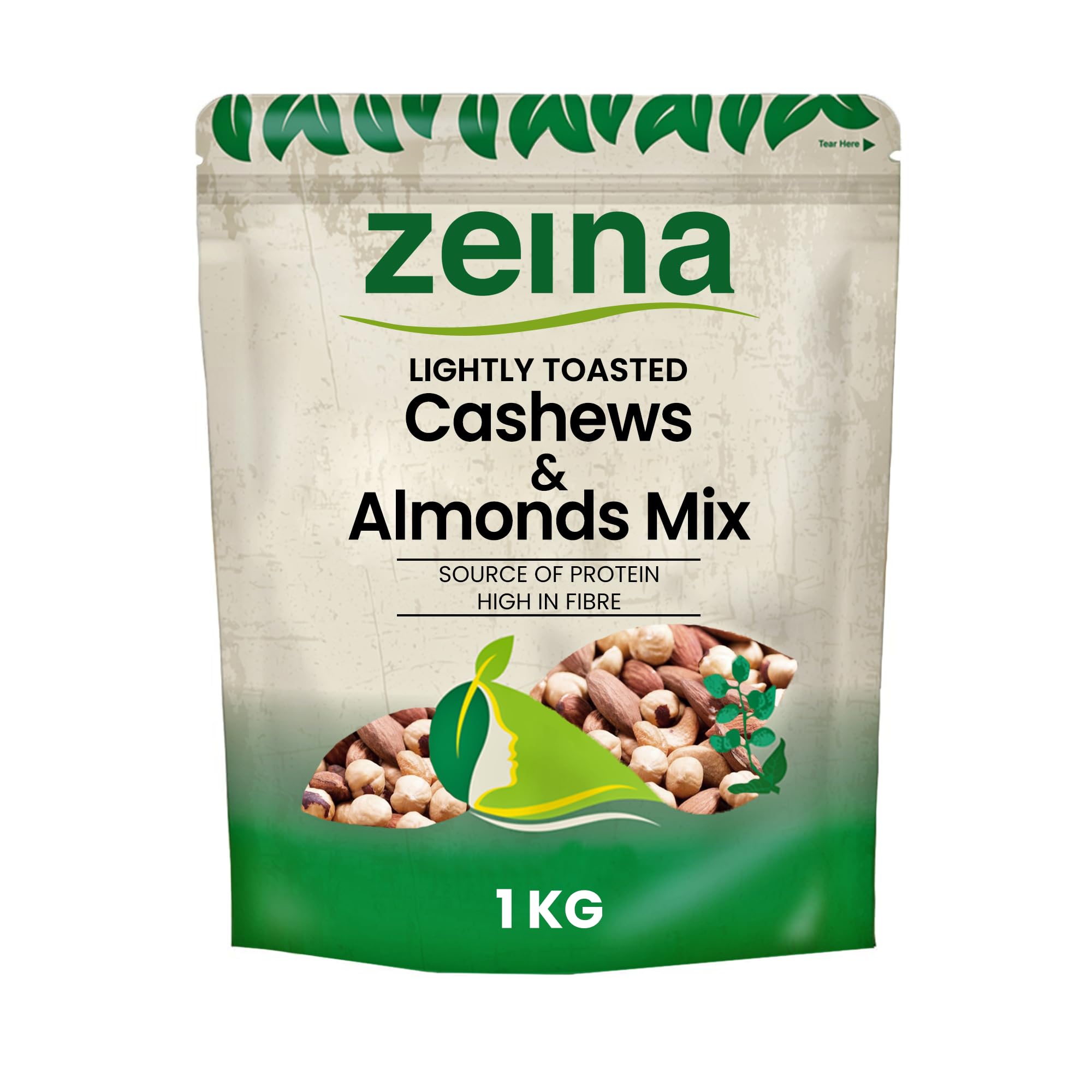 Zeina Lightly Toasted Cashews and Almonds Mix - 1kg Gluten Free Snack