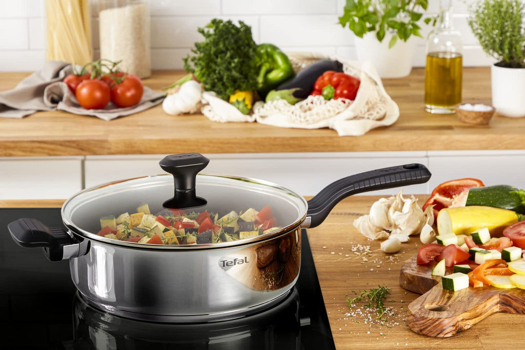 Tefal Comfort Max 26cm Stainless Steel Saute Pan | Non-Stick Induction