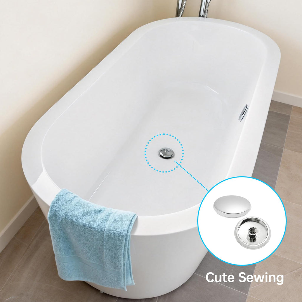 36mm 2-Pack Sink Push Button Drain Stopper, Click Clack Pop Up Waste Cover Plug Replacement for Kitchen, Bathroom & Vanity Basins - image 3