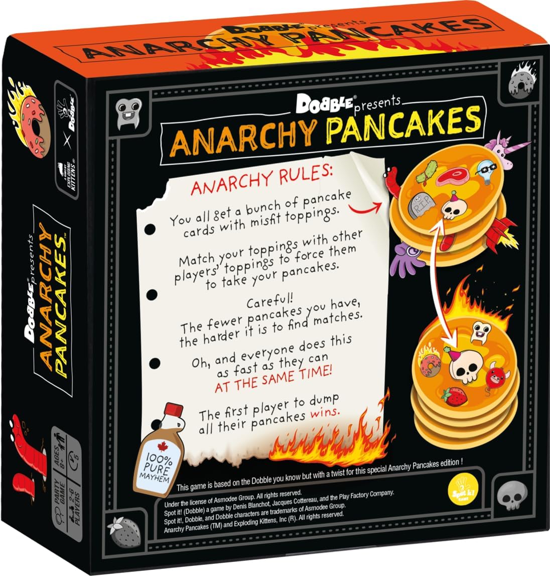 Anarchy Pancakes Card Game by Dobble & Exploding Kittens - Snaps