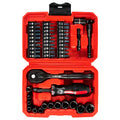 LLNDEI 48-Piece 1/4" Mini Socket Ratchet Wrench Set | 4-14mm Metric