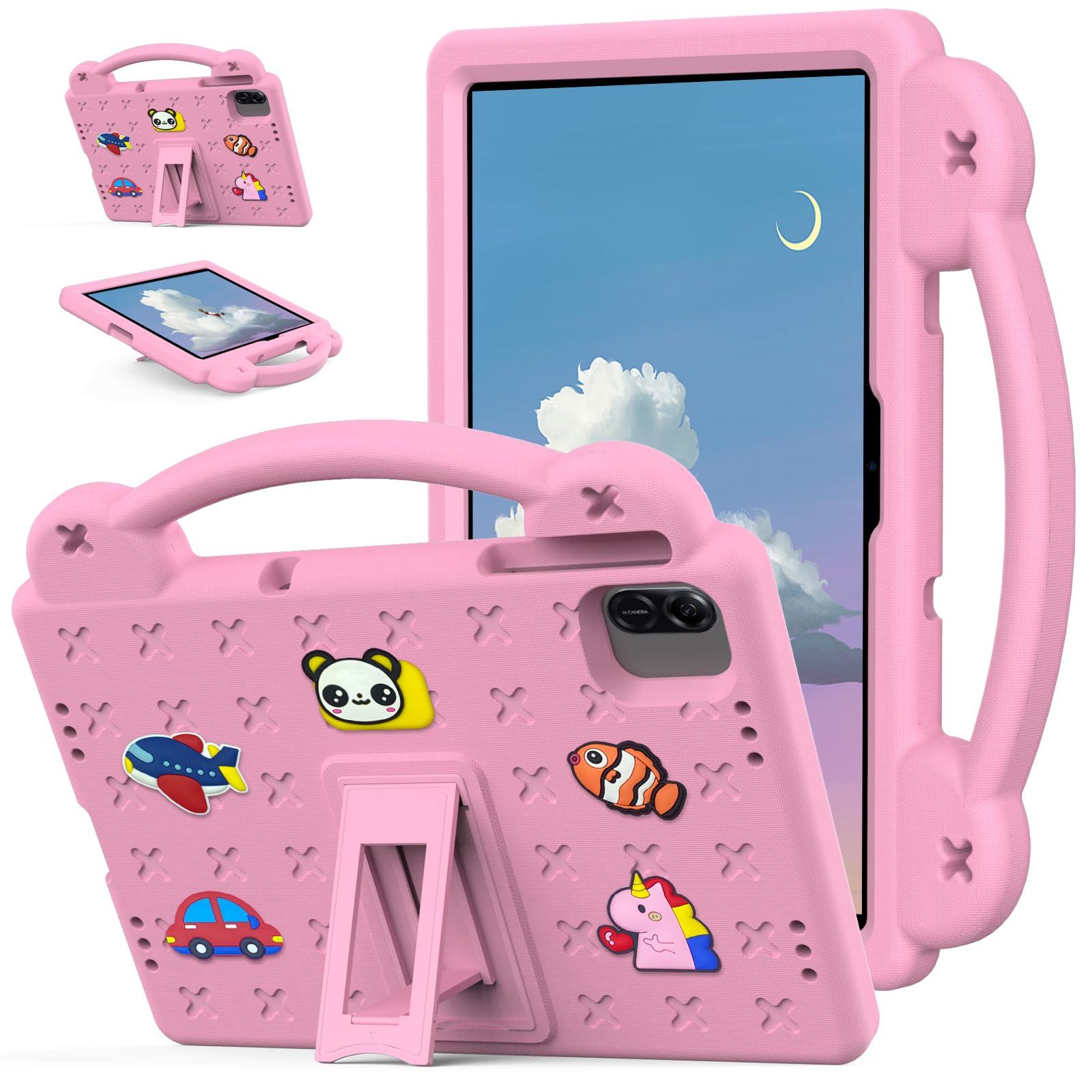 Honor Pad X8a 11" Kids Case – Shockproof EVA Cover, Pink