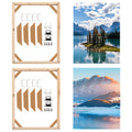 LOPYXBR 12x16 Inch Canvas Stretcher Bars | 4-Set Natural Pine Wood Frame