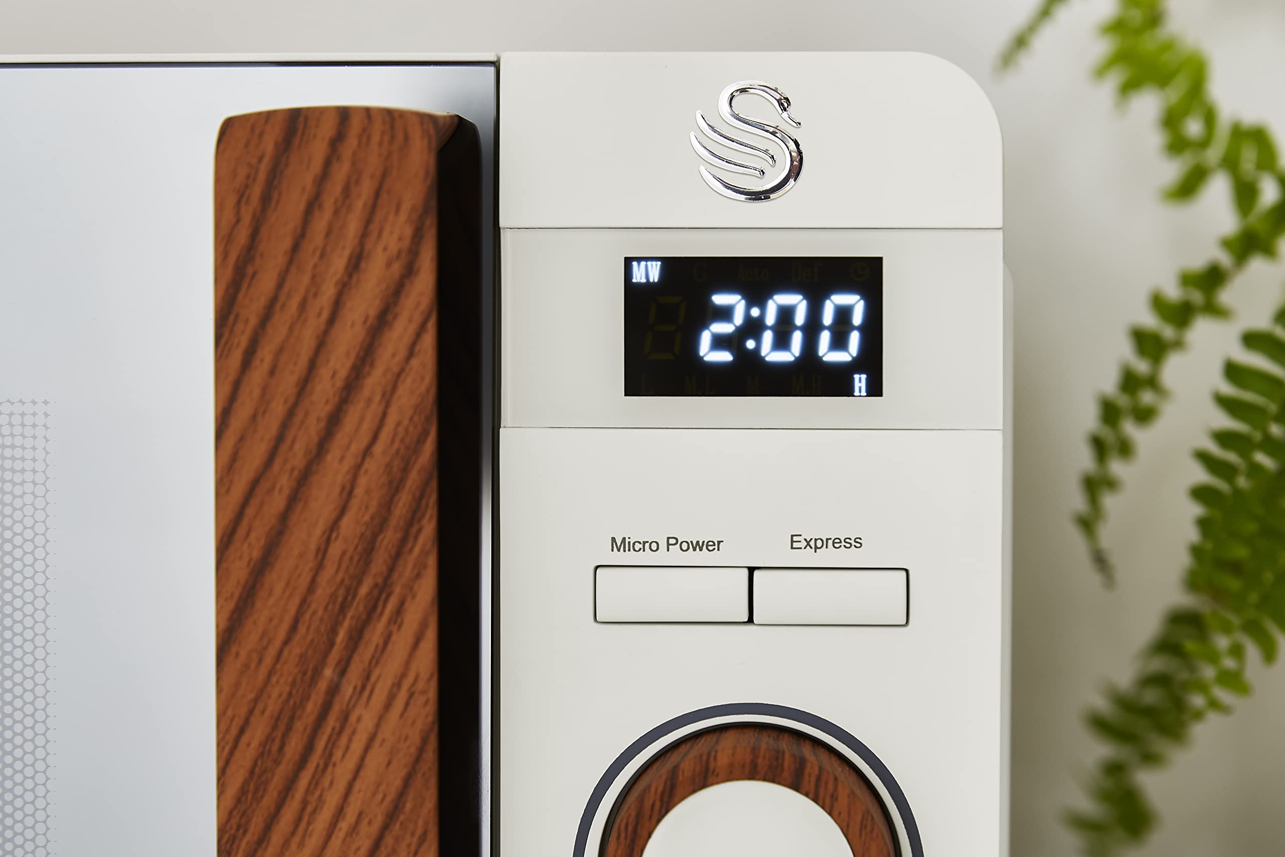 Swan Nordic 20L Digital Microwave | 800W with Defrost Setting - White
