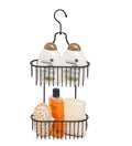 simplywire 2 Tier Hanging Shower Caddy – Rust Resistant Steel – Black