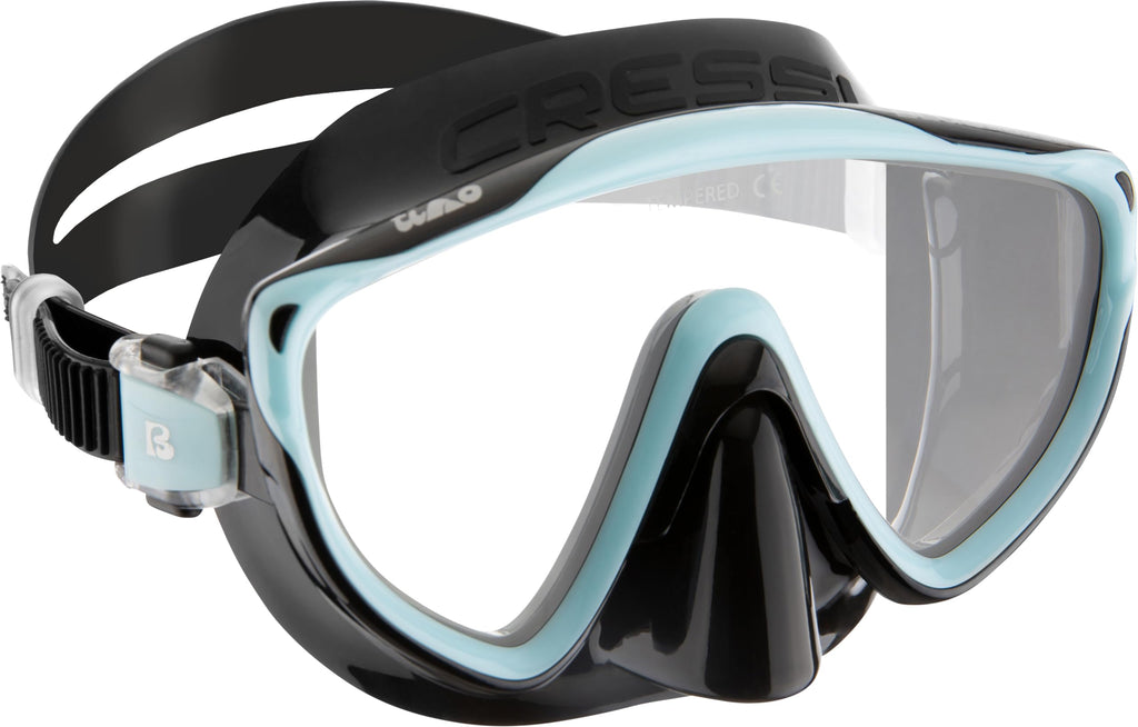 Cressi Tino & Scilla Adult Snorkeling Set - Wide View Mask & Dry Snorkel