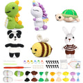 Yuepin 6Pcs Crochet Kit for Beginners – Animal Amigurumi Starter Set